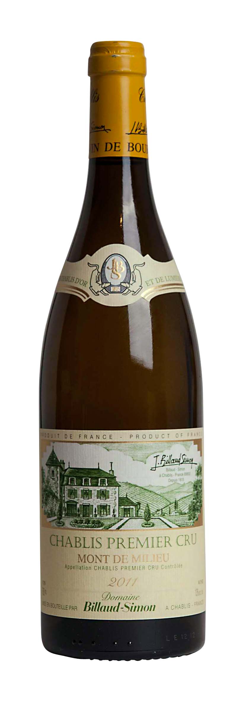 Chablis Premier Cru AOC Mont de Milieu 2011