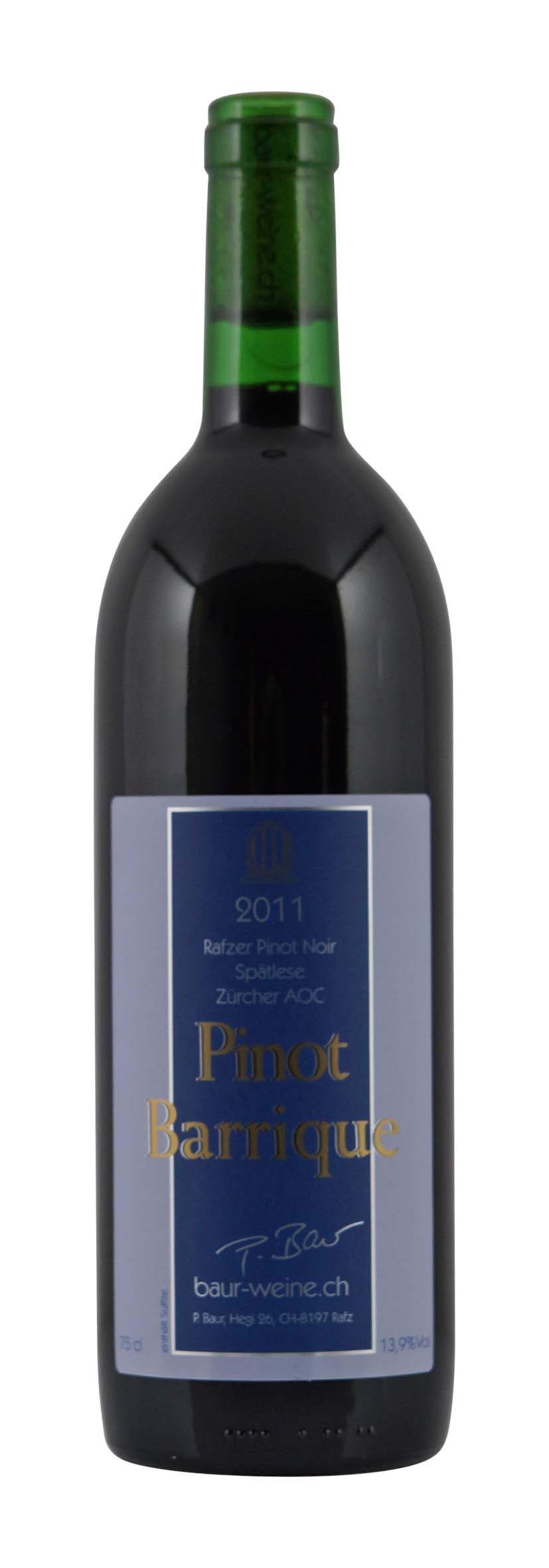 Zürich AOC Pinot Barrique 2011