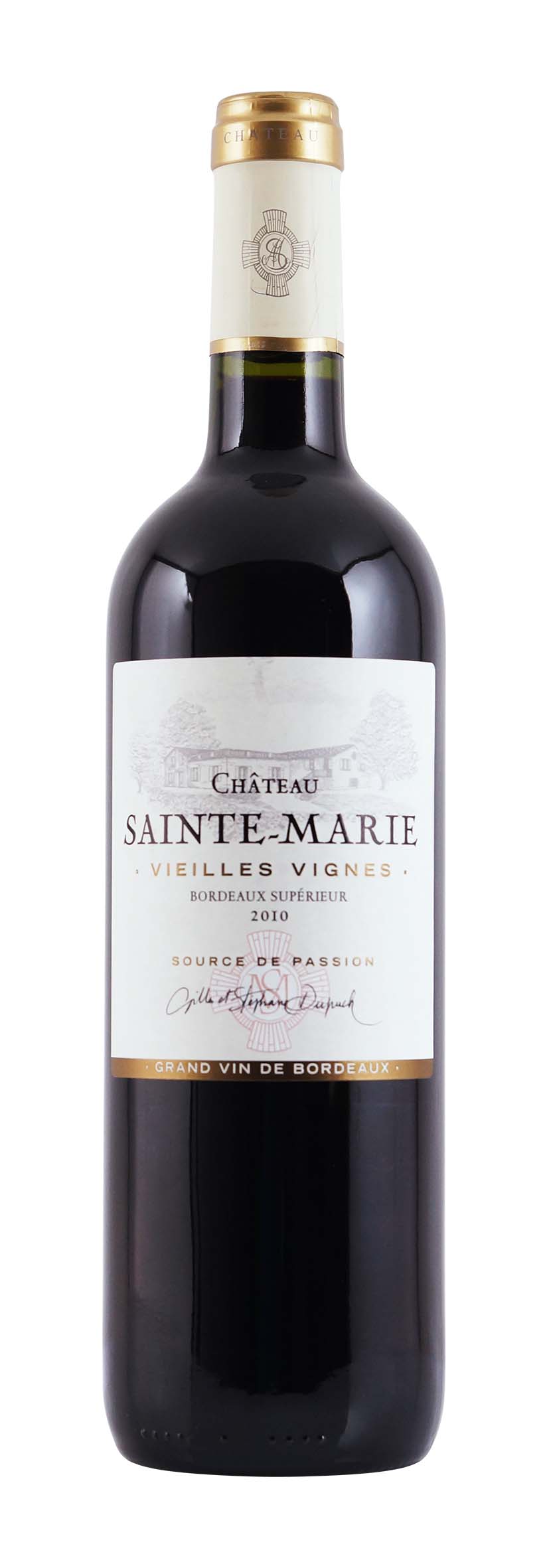 Bordeaux Supérieur AOC Rouge Château Sainte-Marie Vieilles Vignes 2010