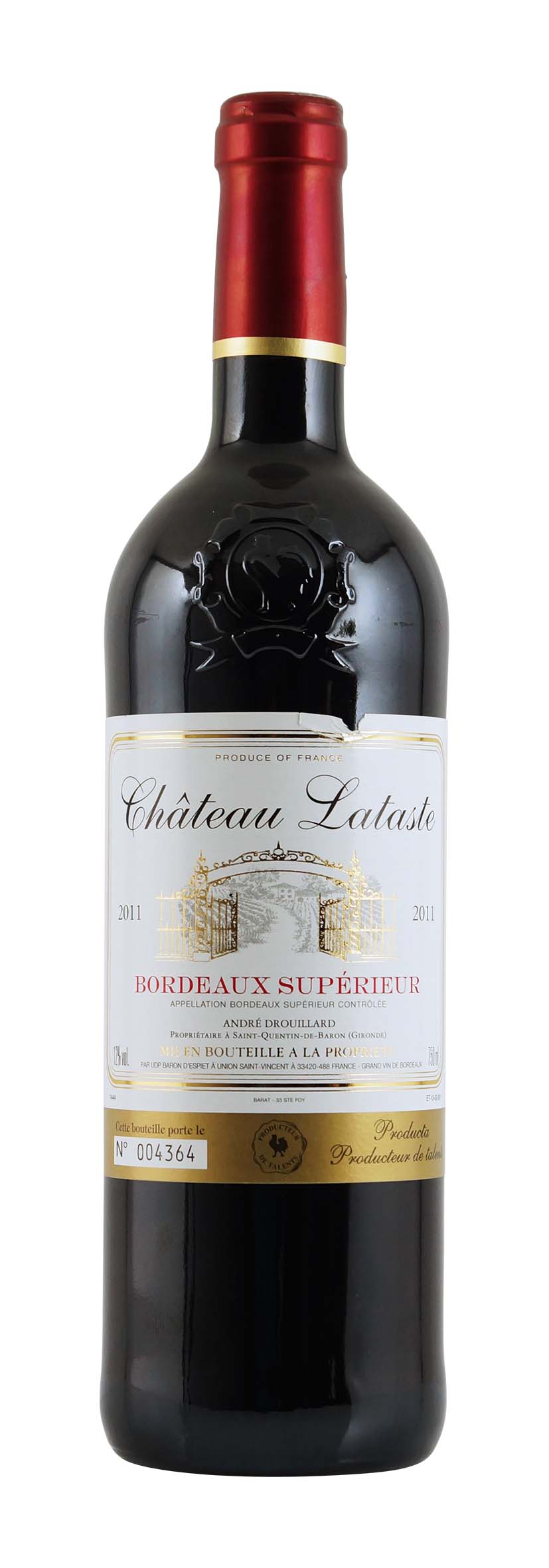 Bordeaux Supérieur AOC Château Lataste 2011