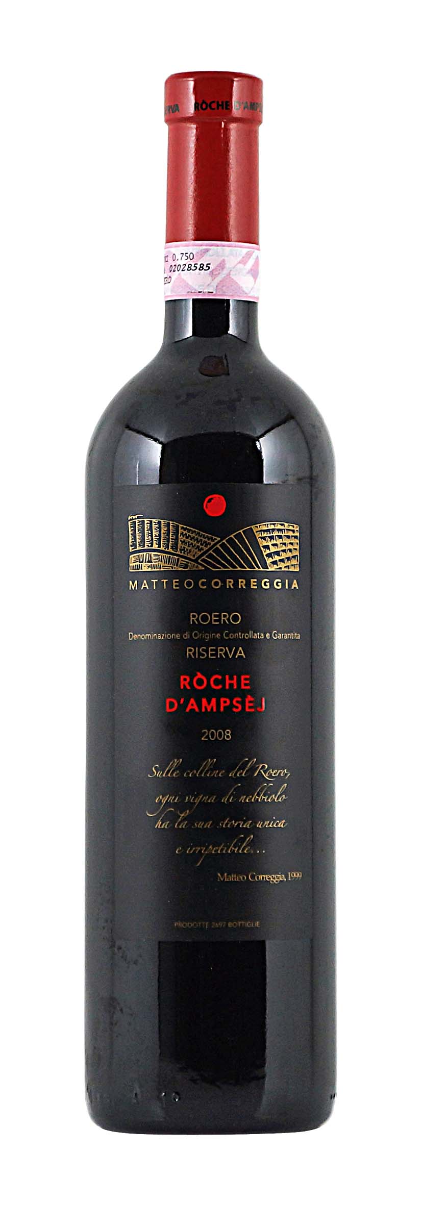 Roero DOCG Superiore Rocche d'Ampsej 2008