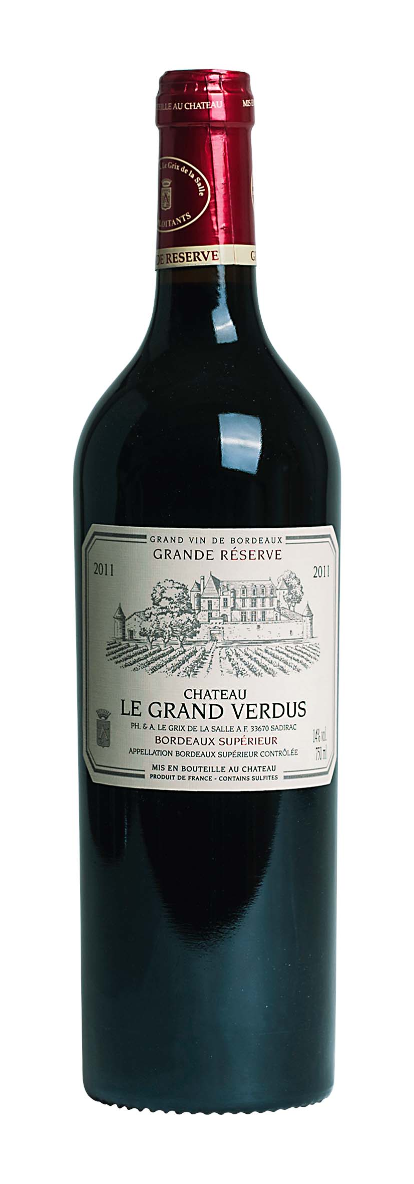 Bordeaux Supérieur AOC Château Le Grand Verdus Grande Réserve 2011