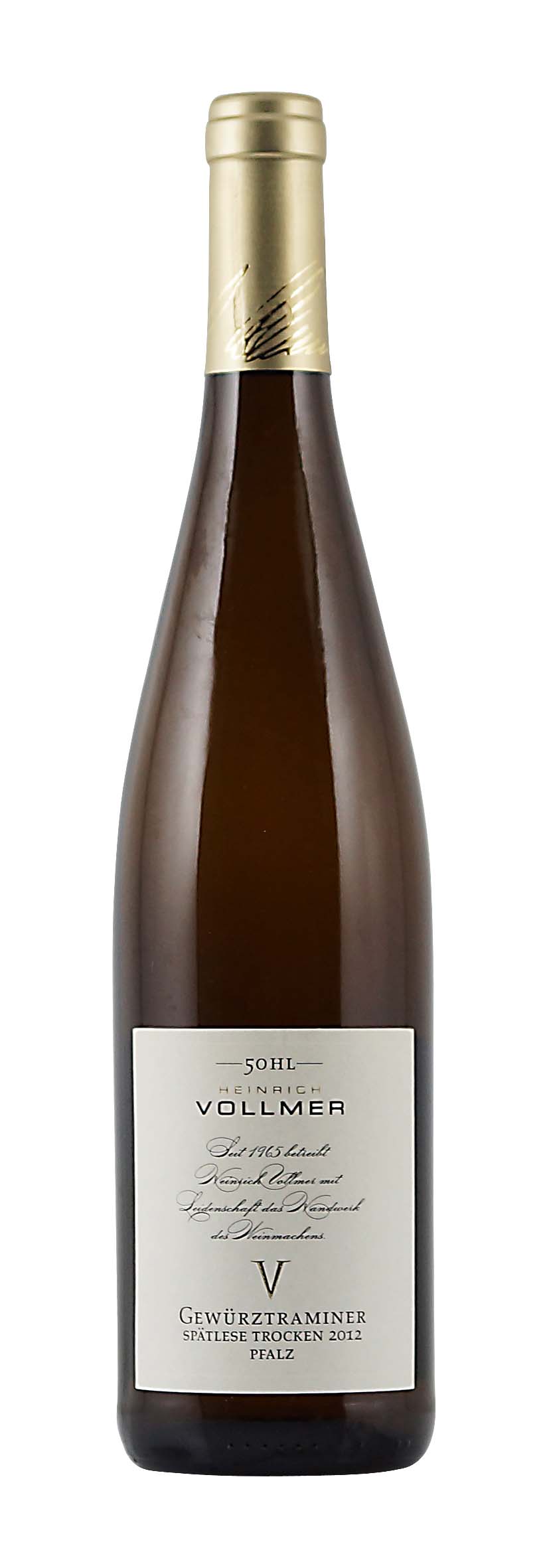 Pfalz Gewürztraminer 50HL Spätlese trocken 2012