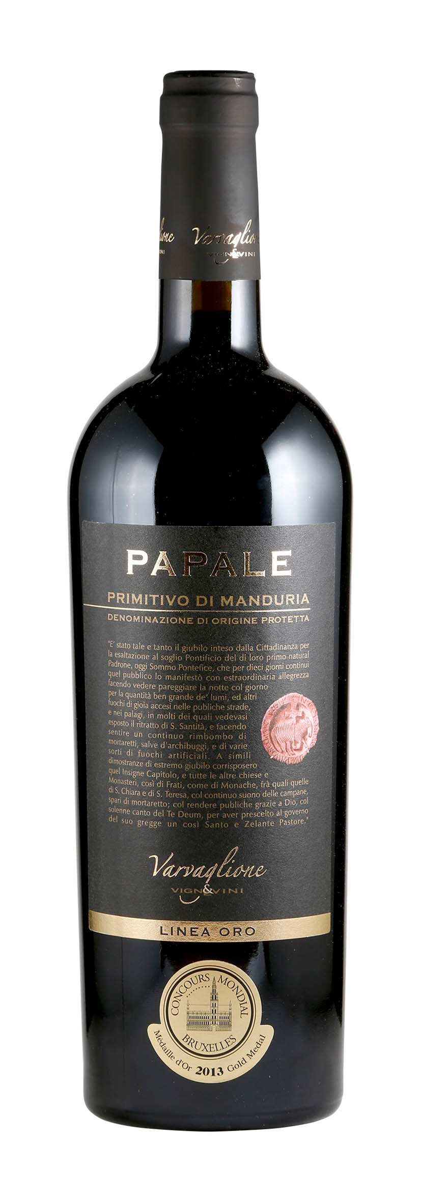 Primitivo di Manduria DOP Papale Linea Oro 2011