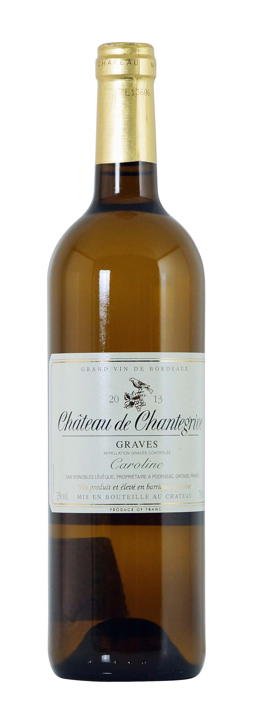 Château Chante Grive Blanc Caroline 2013