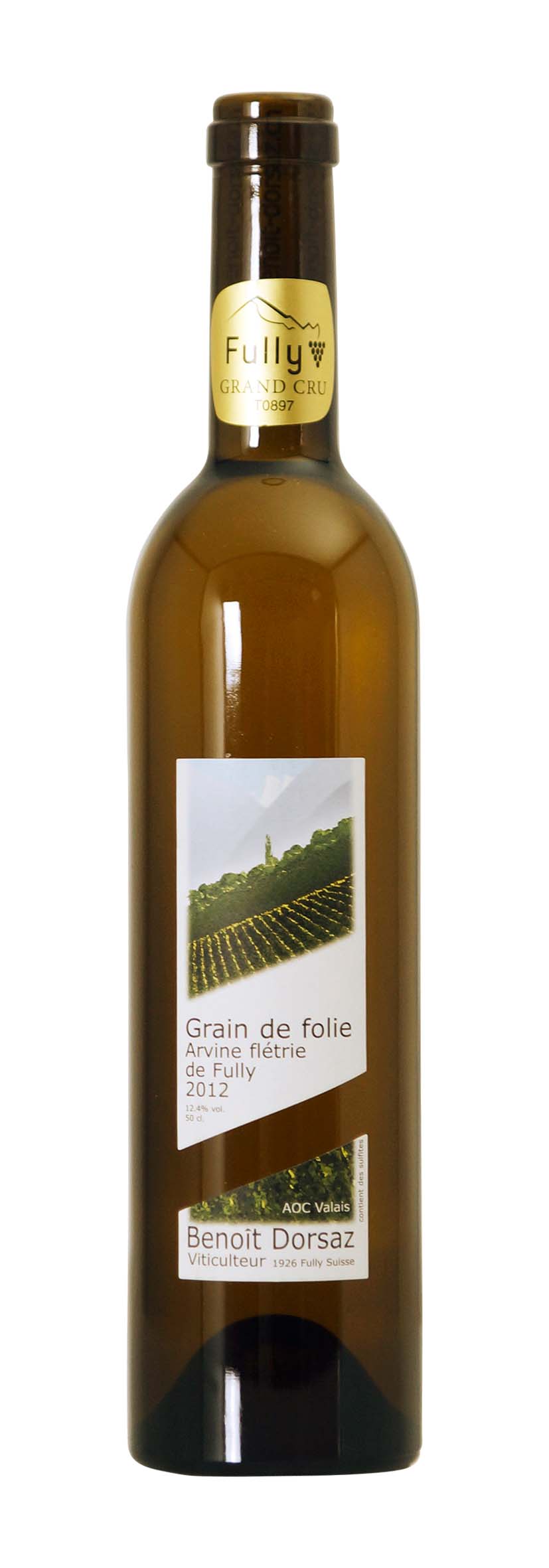 Valais AOC Grain de Folie Arvine flétrie de Fully (0.5 l) 2012