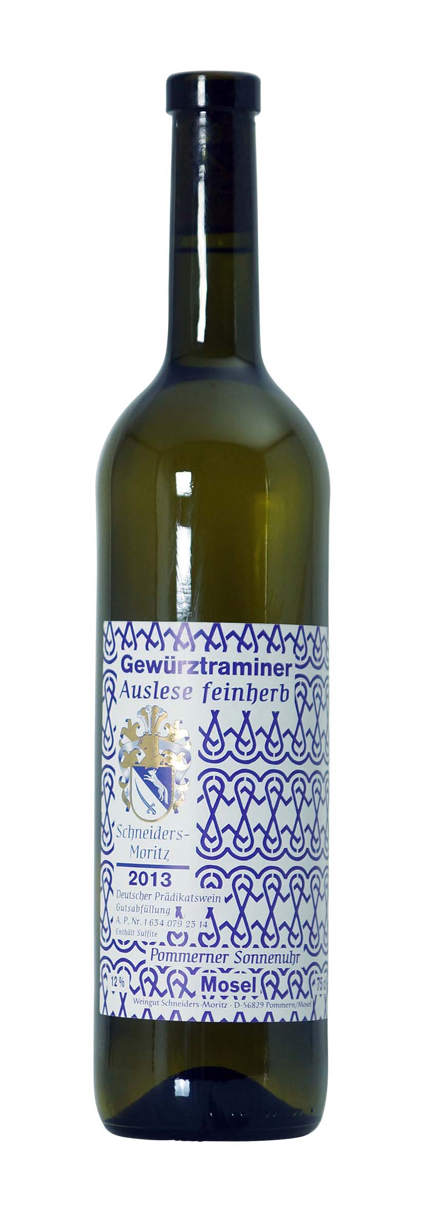 Pommerner Sonnenuhr Gewürztraminer Auslese feinherb 2013