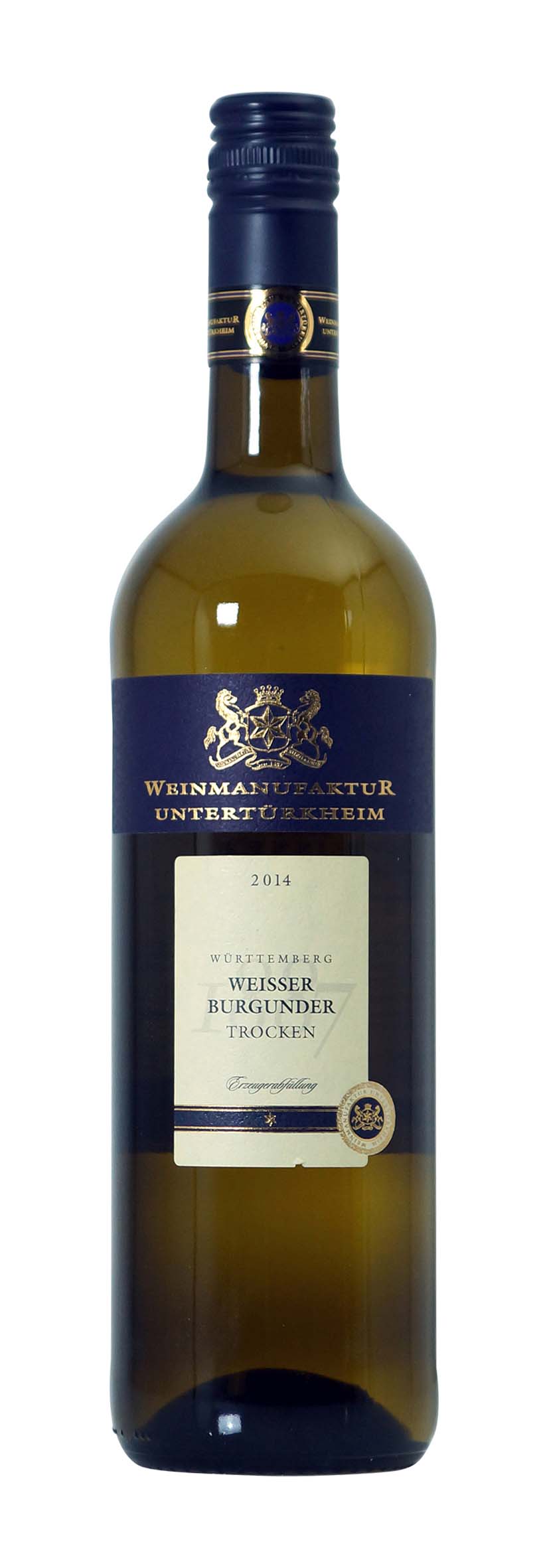 Württemberg Weisser Burgunder Qualitätswein trocken 2014
