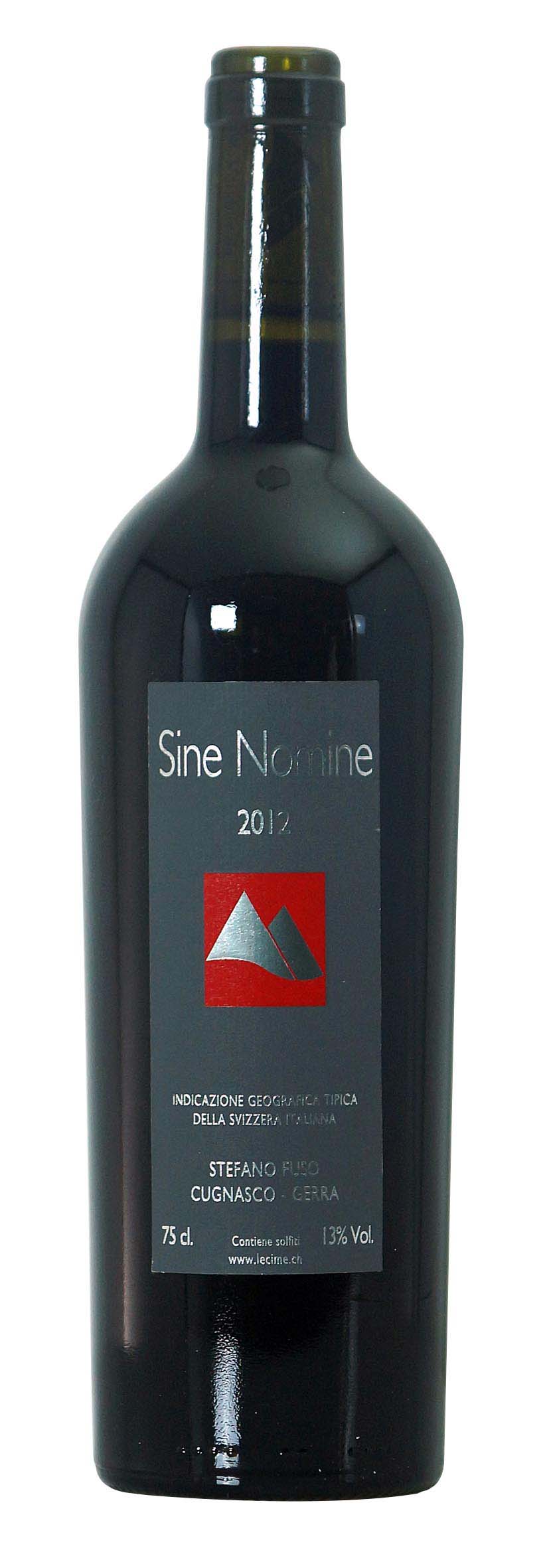 Rosso del Ticino DOC IGT della Svizzera italiana Sine Nomine 2012