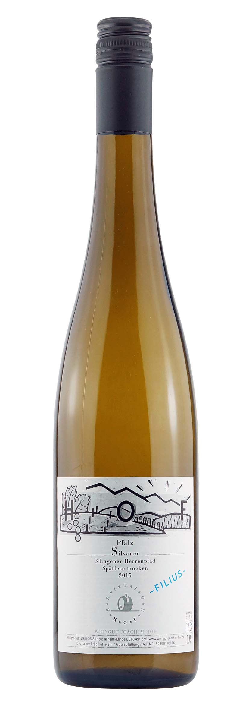 Klingener Herrenpfad Silvaner Spätlese trocken Filius 2015