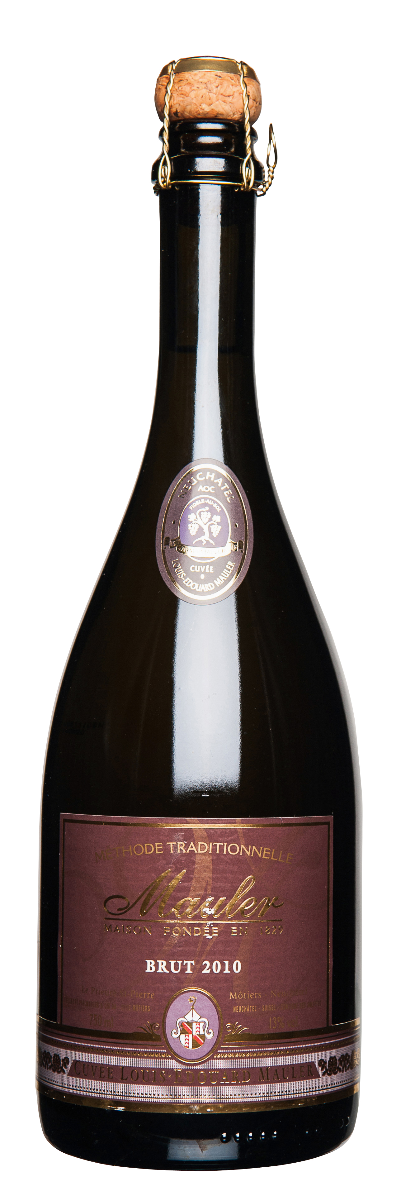 Neuchâtel AOC Cuvée Louis-Edouard Mauler Brut 2010