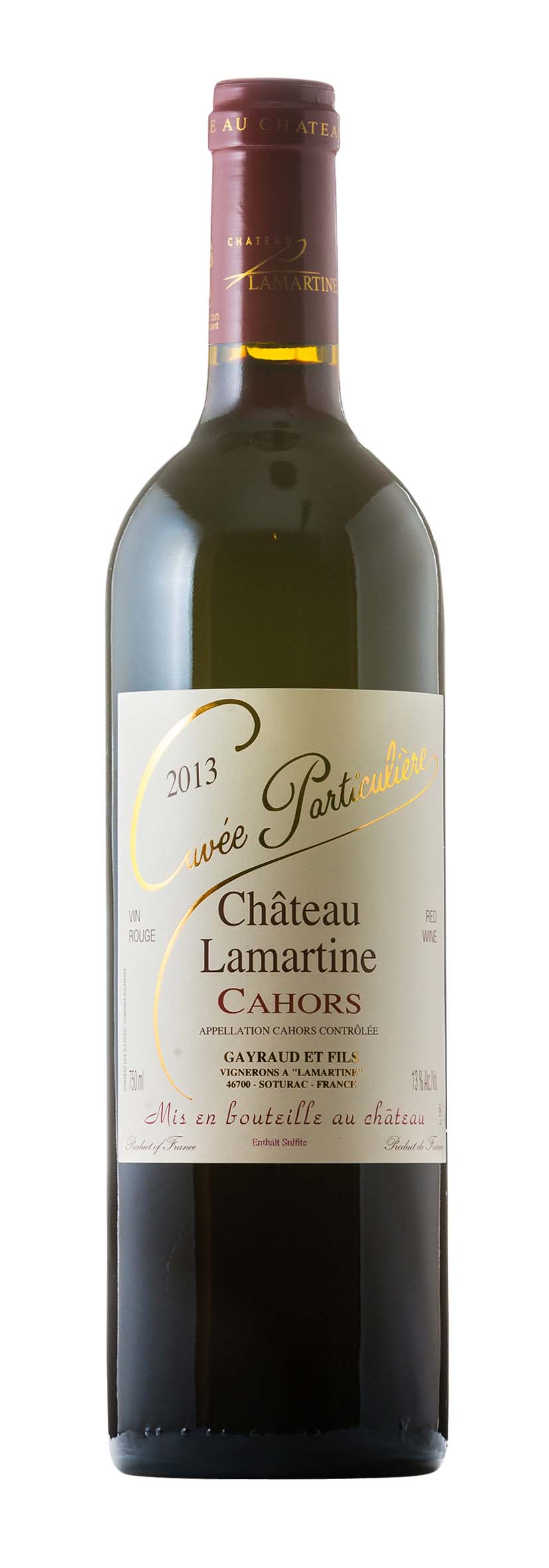 Cahors AOC Cuvée Particulière 2013