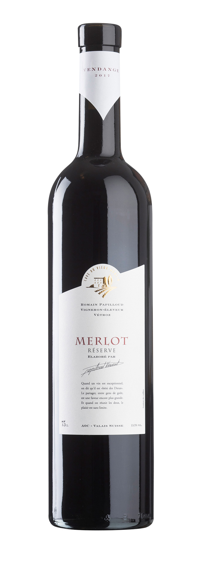 Valais AOC Merlot Réserve 2017