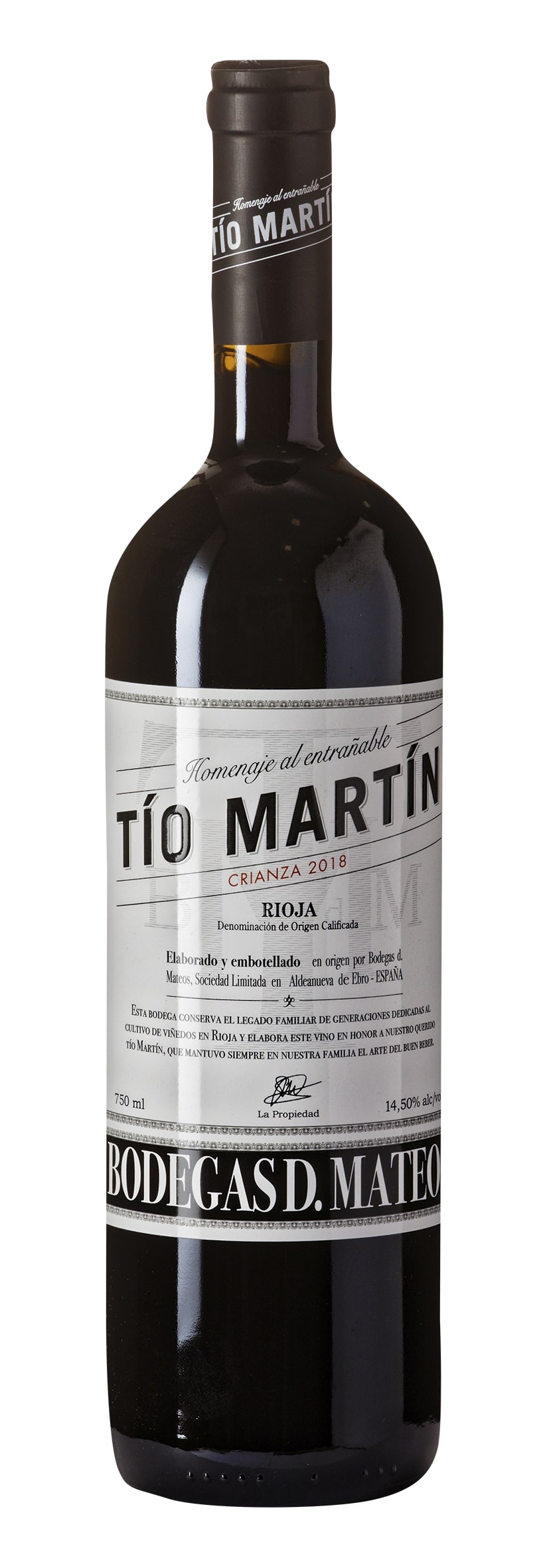 Rioja Crianza DOCa Tío Martín 2018