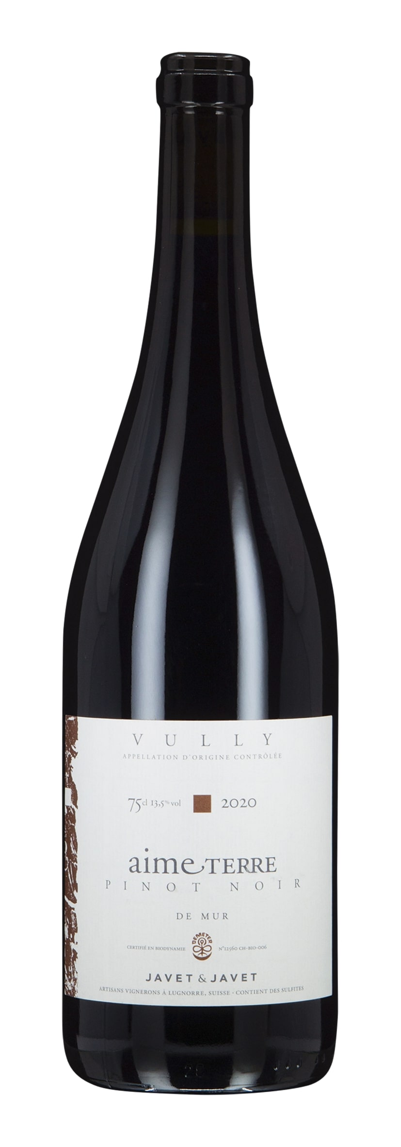 Vully AOC - Fribourg Pinot Noir Aime Terre de Mur 2020