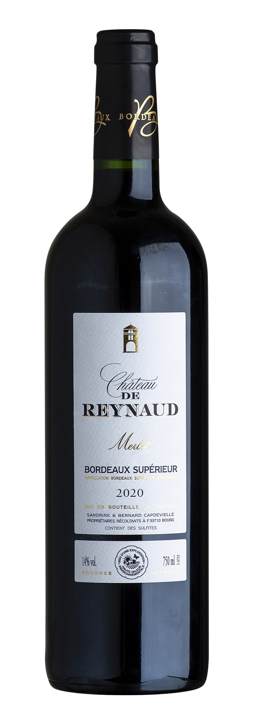 Bordeaux Supérieur rouge AOC Merlot 2020