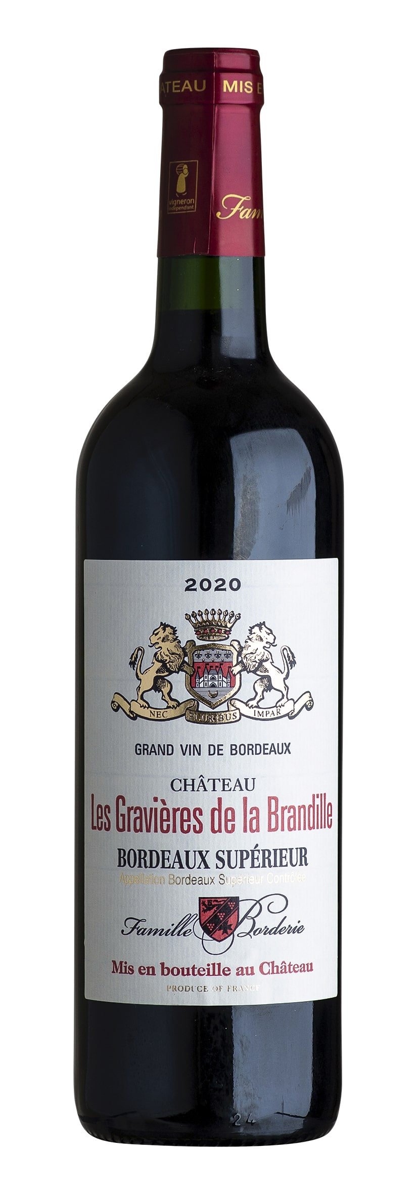 Bordeaux Supérieur rouge AOC Château Les Gravières de La Brandille 2020
