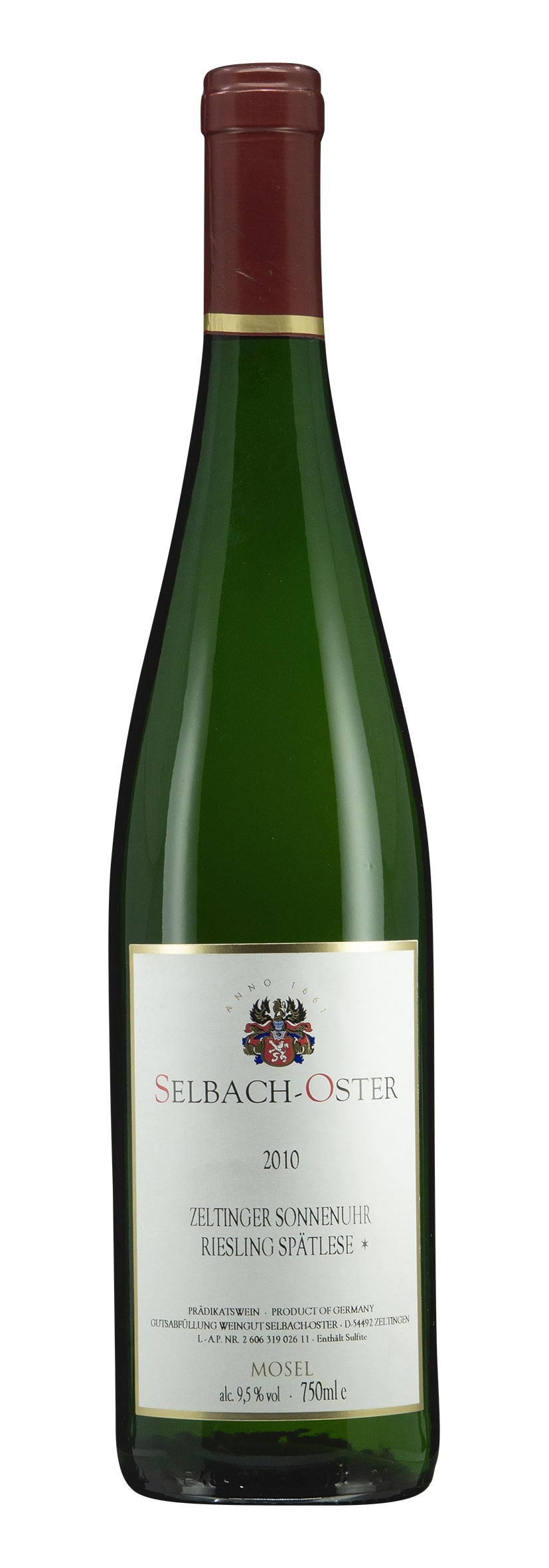 Zeltinger Sonnenuhr Riesling Spätlese * 2010