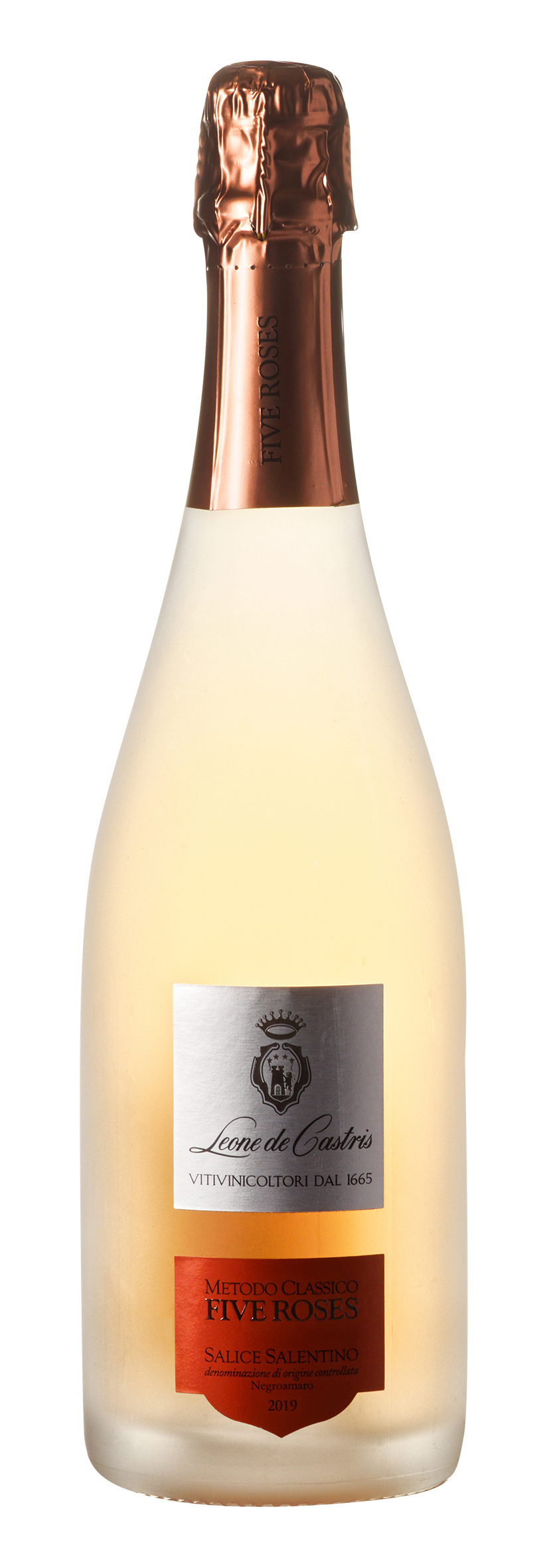 Salice Salentino DOC Negroamaro Brut Leone de Castris  Five Roses Metodo Classico 2019