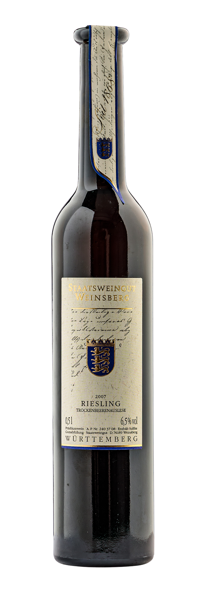 Weinsberg Schemelsberg Riesling Trockenbeerenauslese 2007