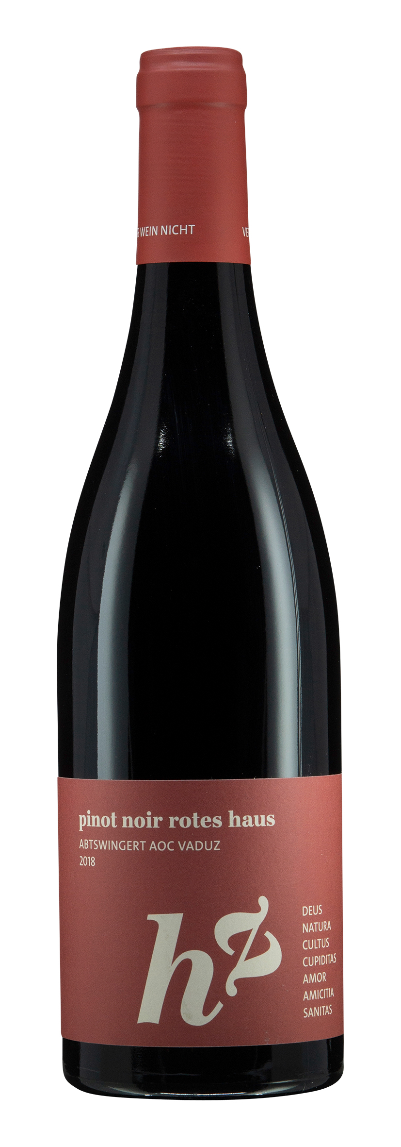 Pinot Noir rotes haus Abtswingert AOC Vaduz 2018
