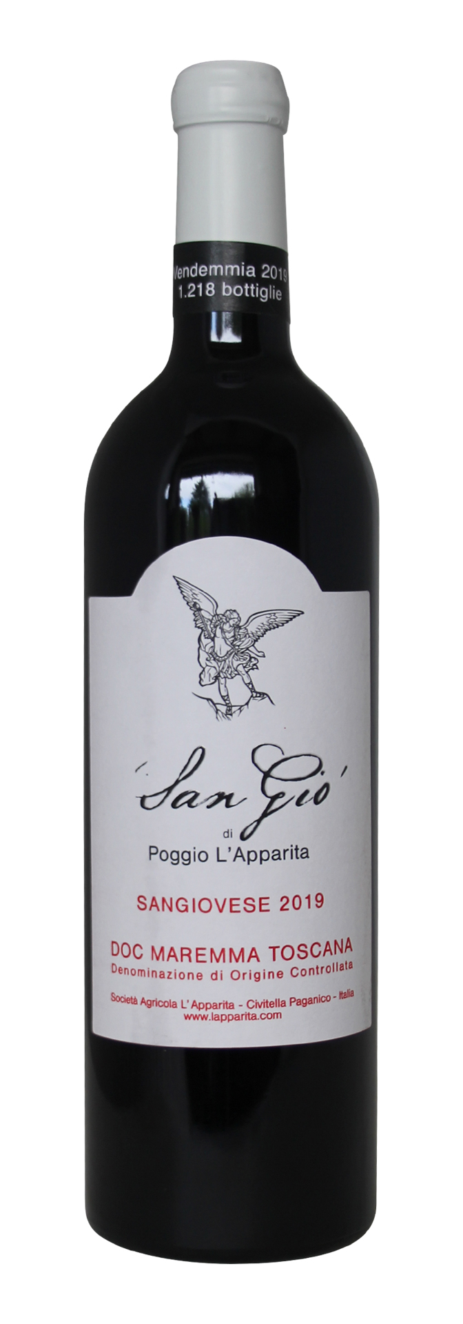 Maremma Toscana DOC Sangiovese San Gio´ di Poggio L´Apparita White Label 2019