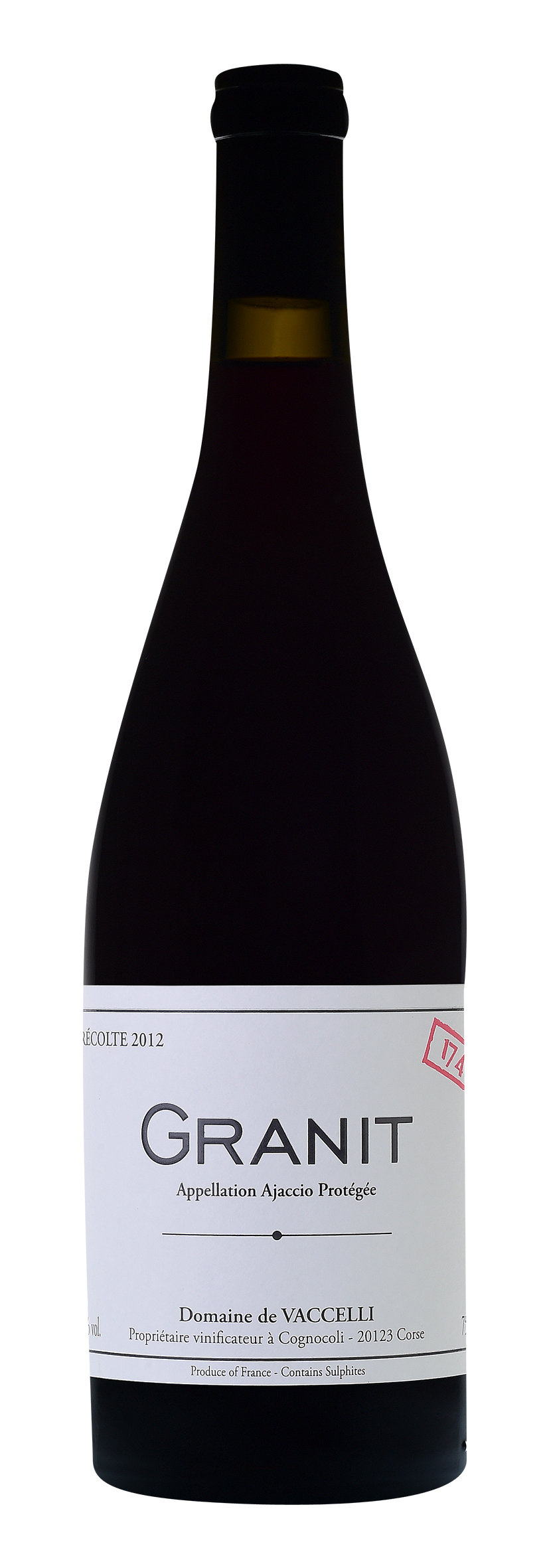 Ajaccio AOC Granit 174 rouge 2020