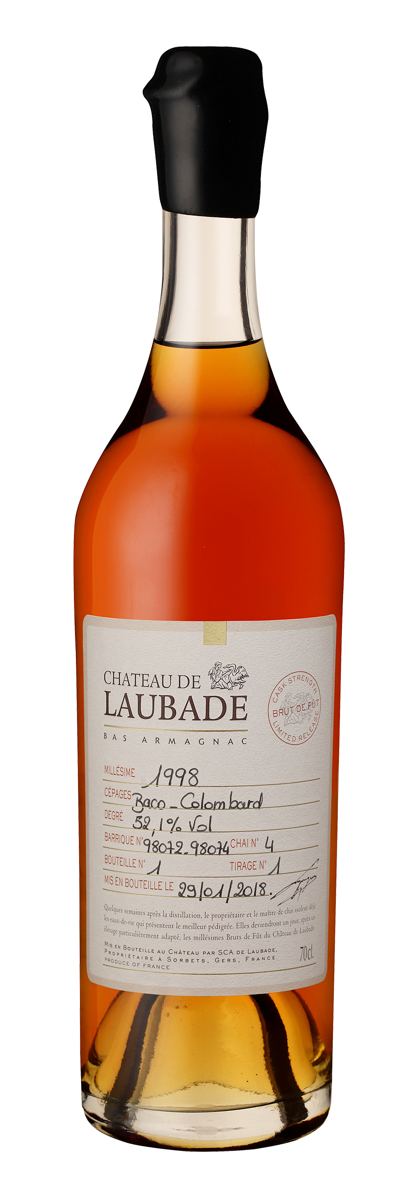 Bas-Armagnac AOP Brut de Fût Millésime 1998