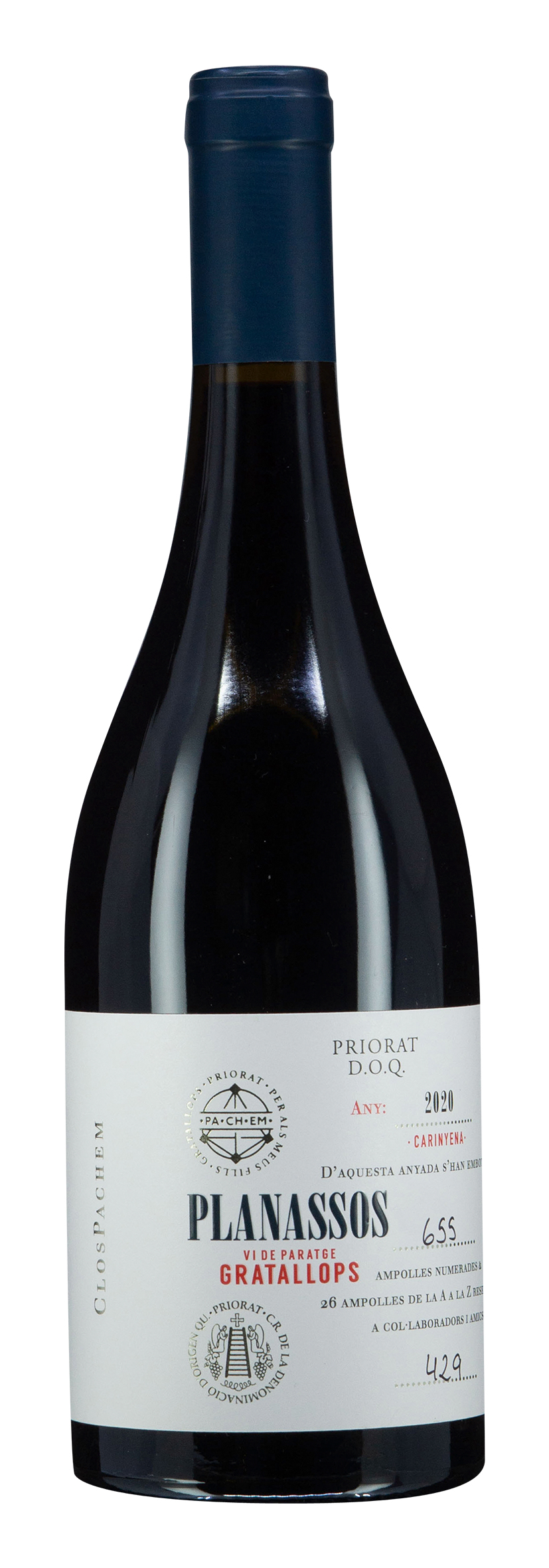 Priorat DOCa Vi de Paratge Gratallops Planassos 2020