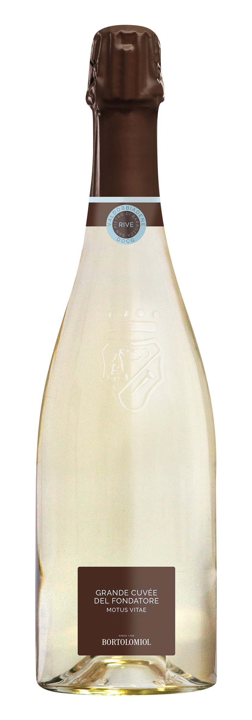 Conegliano Valdobbiadene Prosecco Superiore DOCG Rive di San Pietro di Barbozza Extra Brut Grande Cuvée del Fondatore Motus Vitae 2023