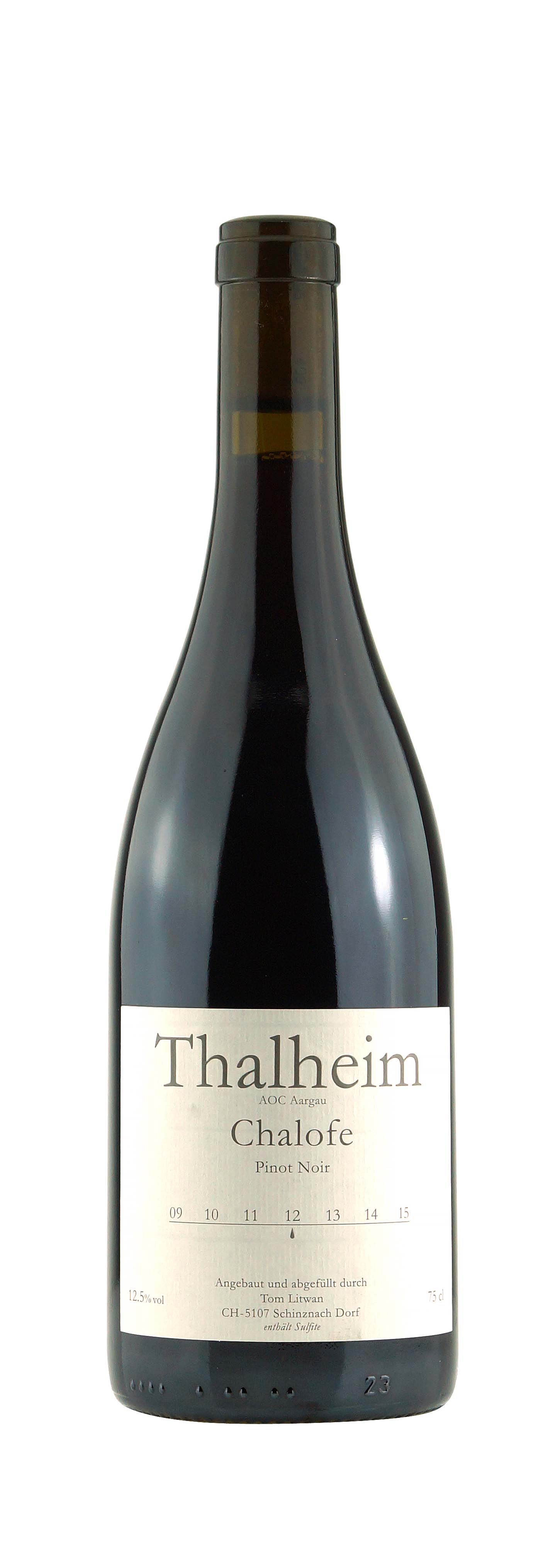 Aargau AOC Thalheim Pinot Noir Chalofe 2012