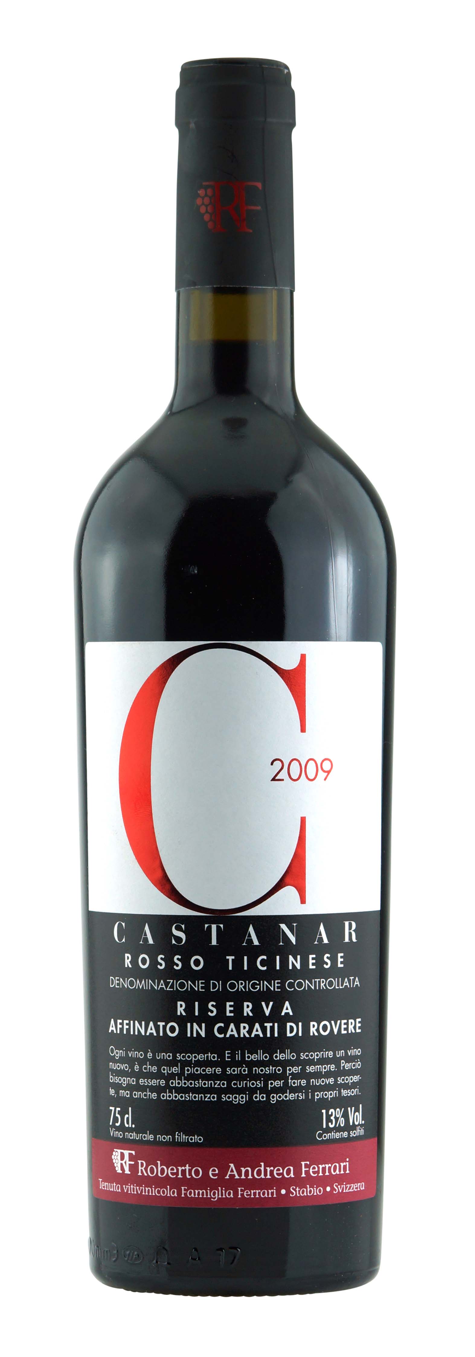 Rosso del Ticino DOC Castanar Riserva 2009