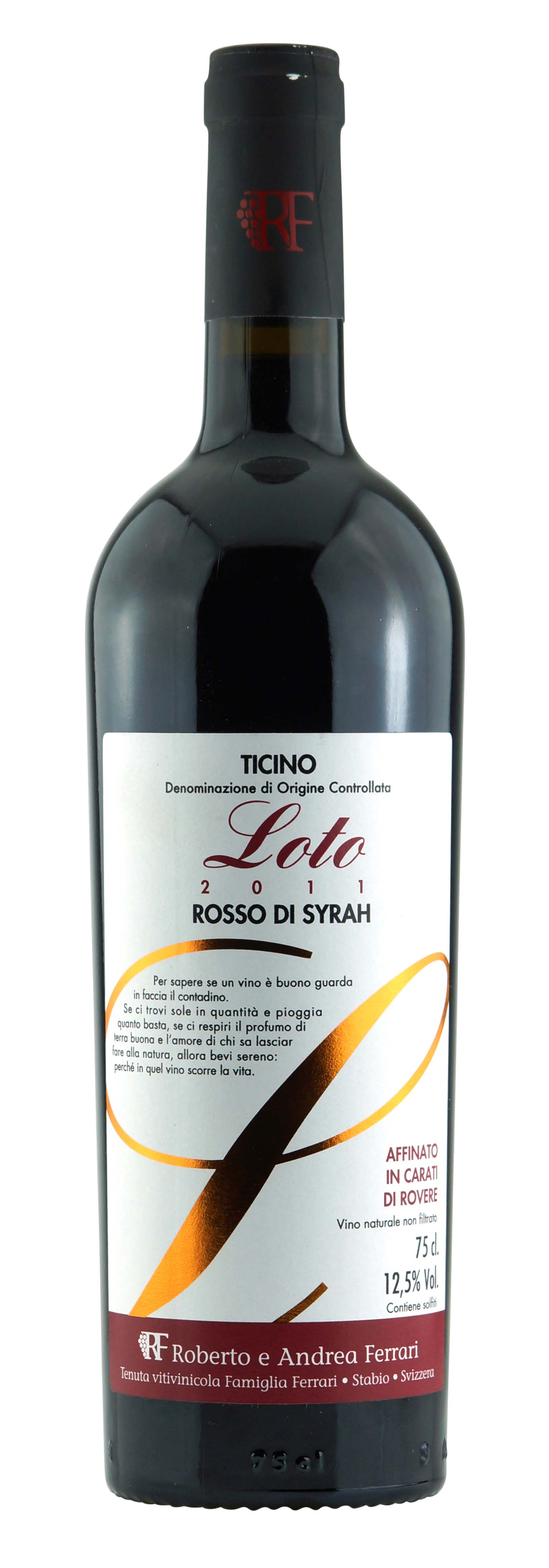 Ticino DOC Syrah Loto 2011