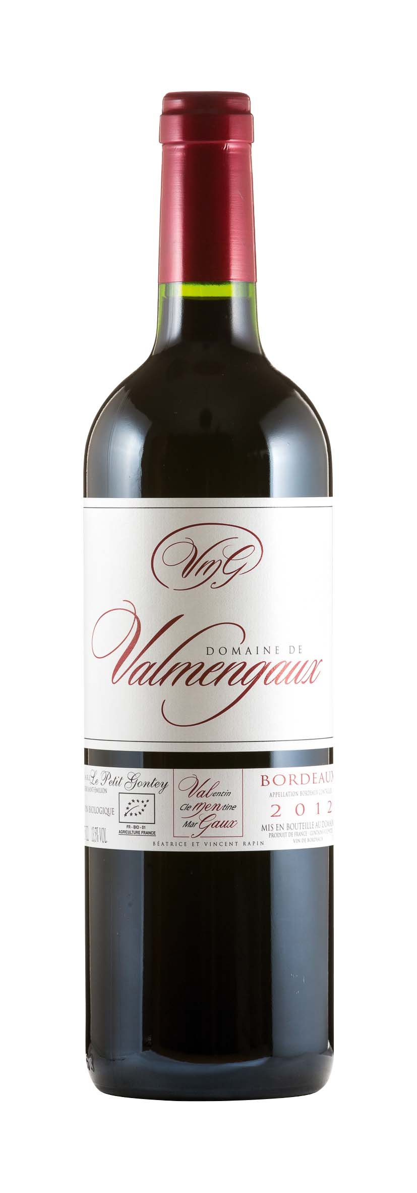 Bordeaux AOC Domaine de Valmengaux  2012