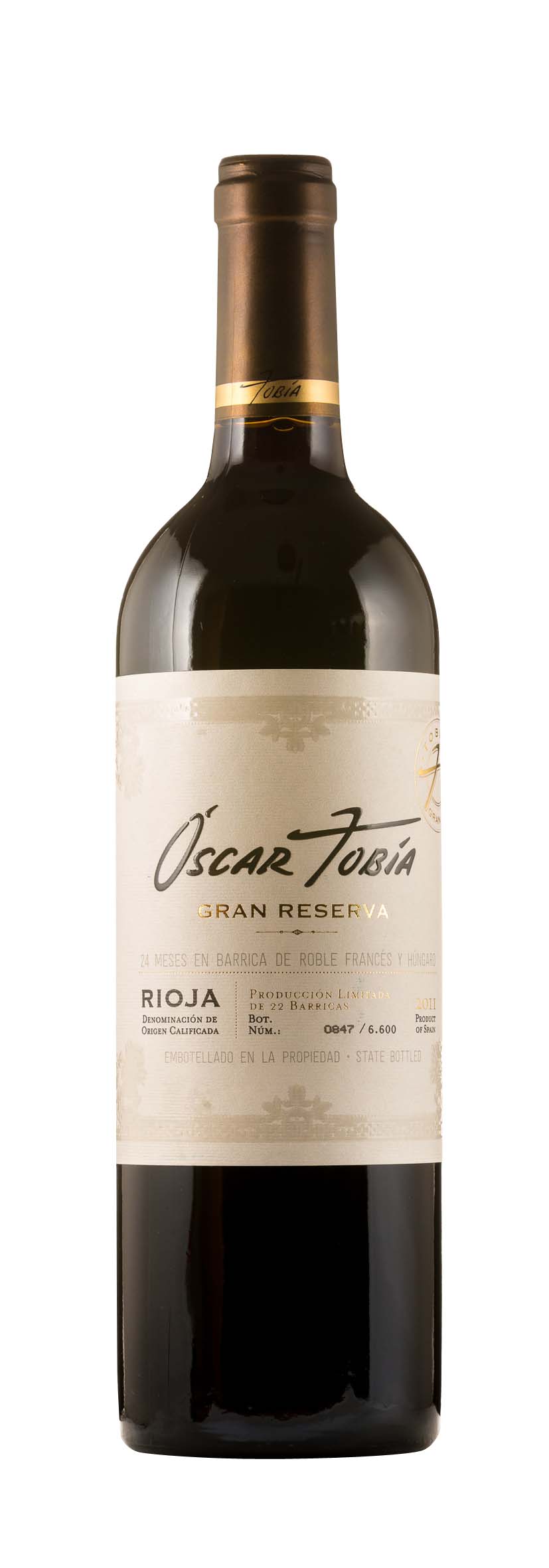 Rioja DOCa Oscar Tobía Gran Reserva 2011