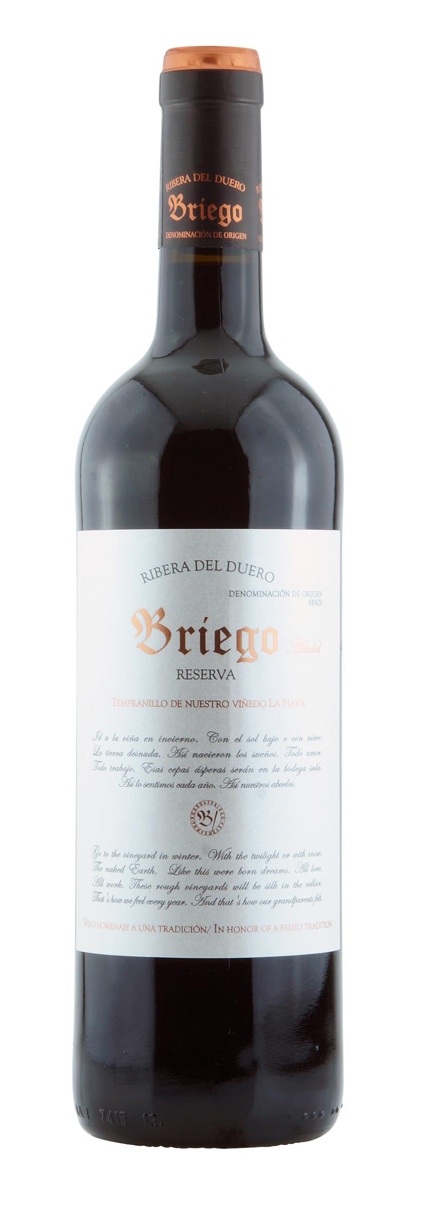 Ribera del Duero DO Briego Adalid Reserva 2011