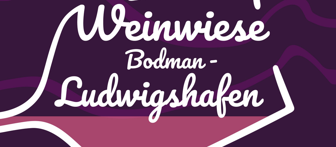 Das Bild zeigt ein Clipart Weinglas mit der Schrift Weinwiese Bodman-Ludwigshafen. Es ist das Logo des Events.
