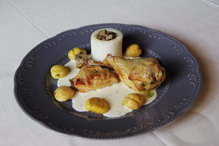 Hühnchen mit Maroni di Combai Hühnchen mit Maroni di Combai