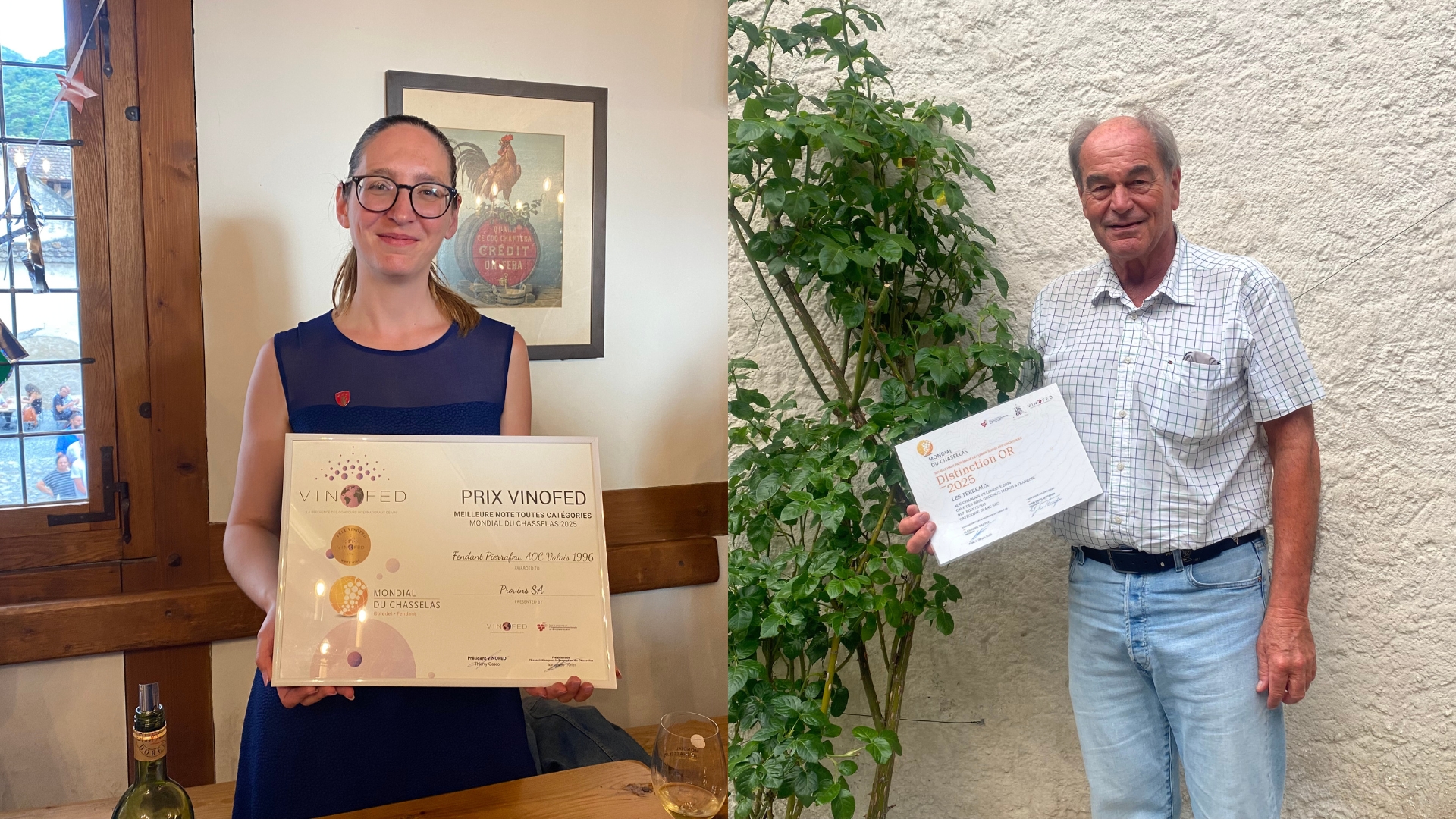 Aurélie Perroud de Provins et Marco Grognuz de la Cave des Rois: les grands gagnants du Mondial du Chasselas 2025 (photos Anick Goumaz) Aurélie Perroud de Provins et Marco Grognuz de la Cave des Rois: les grands gagnants du Mondial du Chasselas 2025 (photos Anick Goumaz)