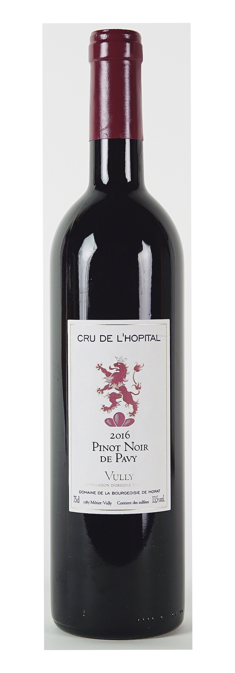 Vully AOC Pinot Noir de Pavy 2016