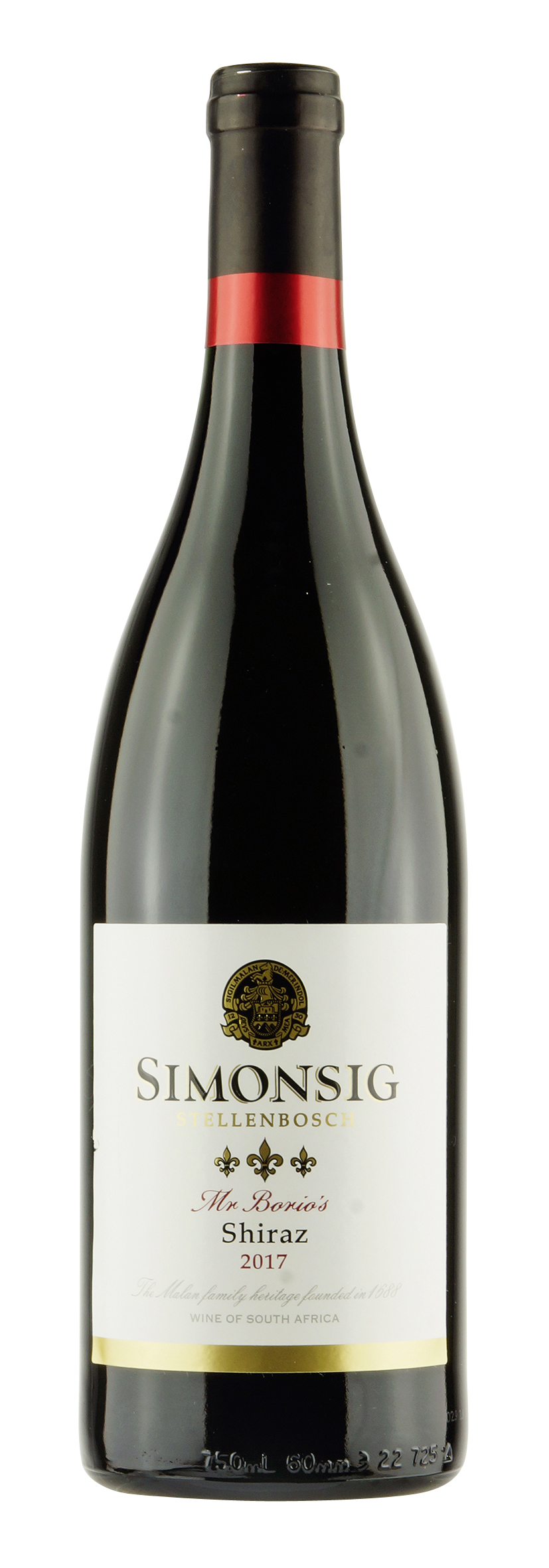 W.O. Stellenbosch Shiraz Mr. Borio's 2017