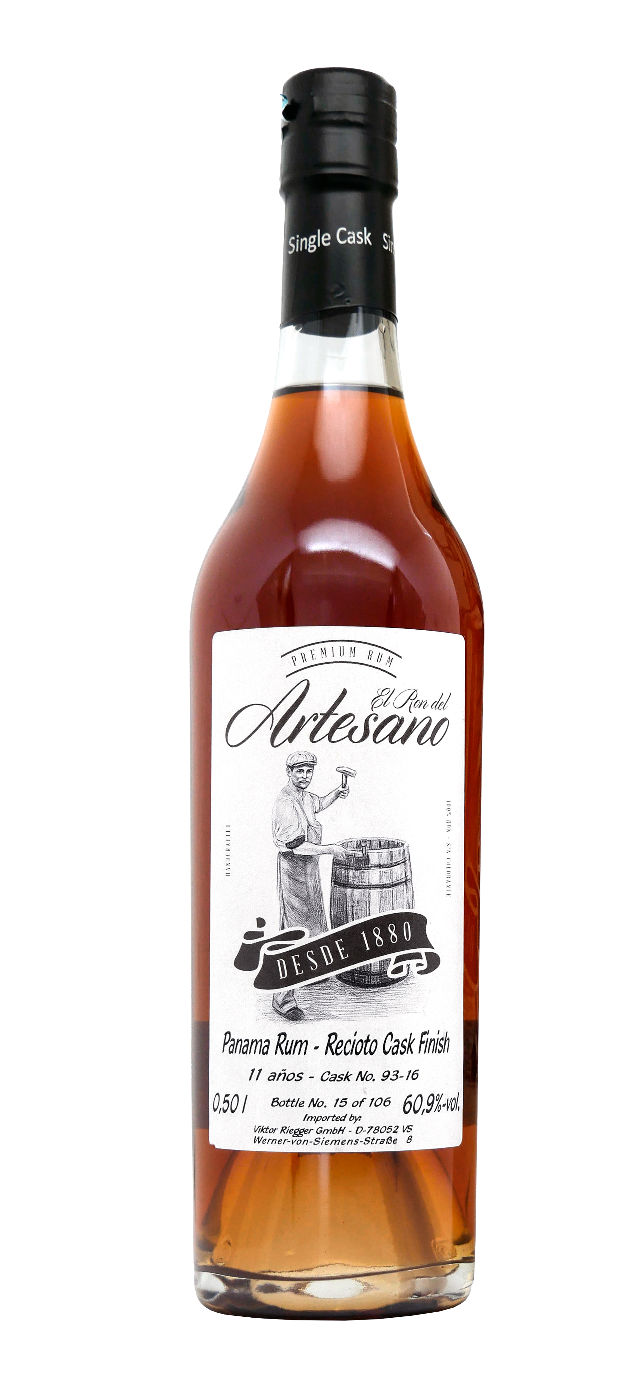 El Ron del Artesano - 11 Jahre Recioto Cask Finish Rum (Cask Strength) 0