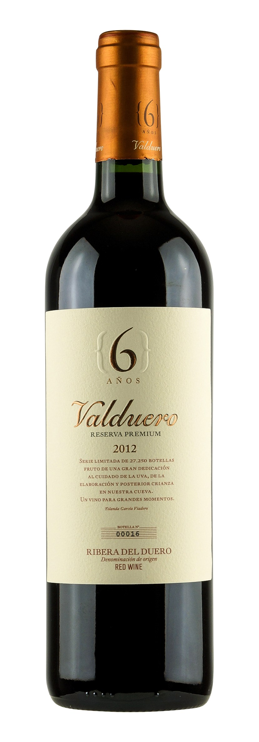 Ribera del Duero DO Valduero Reserva Premium 6 Años 2012